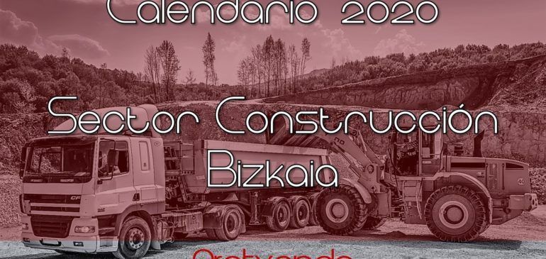 Calendario Sector Construcción 2020 - Bizkaia